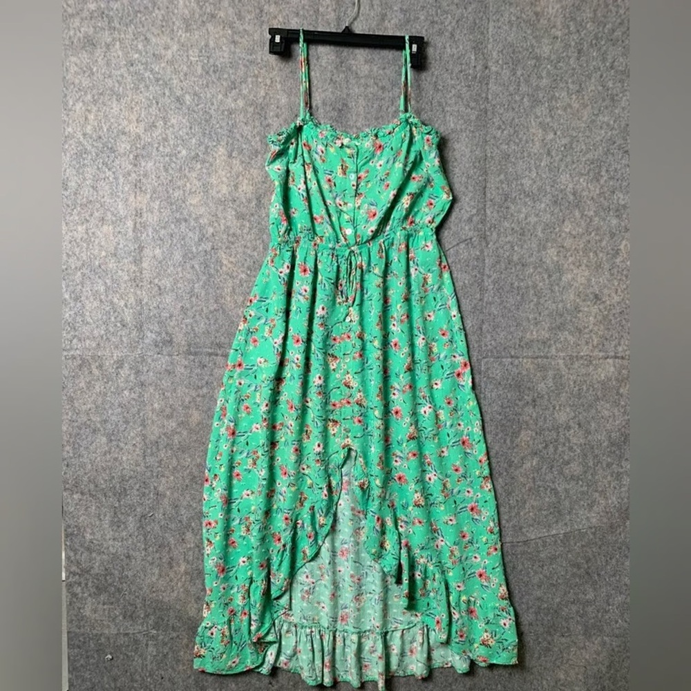 Floral Green Maxi Dress